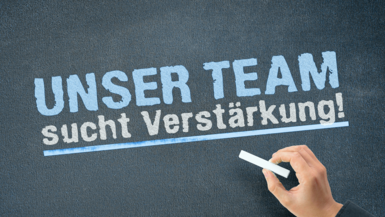 Text: Unser Team sucht Verstärkung