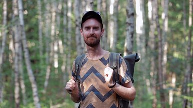 David Spencer im Wald.