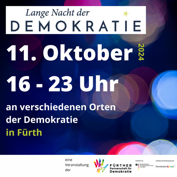 Logo Lange Nacht der Demokratie.